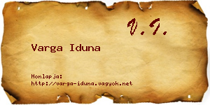 Varga Iduna névjegykártya